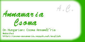 annamaria csoma business card